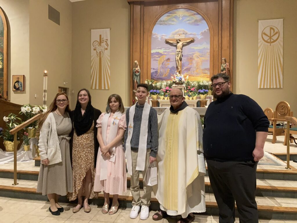 The Pease Family at the Easter Vigil